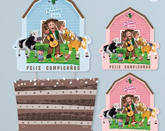 Cake topper printable cake decoration the farm of zenon tukit