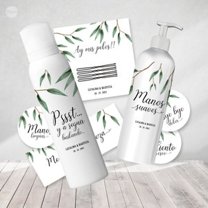 Kit imprimible baño sos hojas eucalipto bathroom printable wedding casamientos 15 años