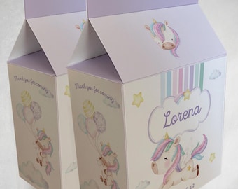 Tukit watercolor unicorn printable suitcase box
