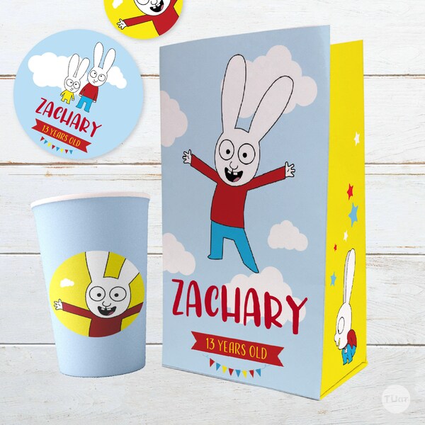 Simon the Rabbit Birthday Invitations - Etsy