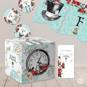 Printable deco kit printable alice in wonderland alice in wonderland