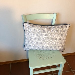 Pillow, pillowcase, 60 x 40 cm, piping pillow, lounge cushion, decorative pillow, outdoor pillow