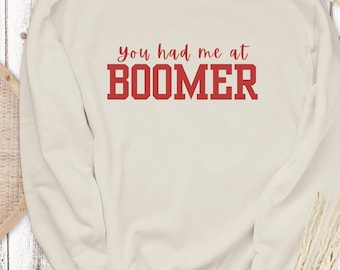 Womens OU Sooner Sweater for Ladies, Boomer Sooner Sweater, Oklahoma University Sweatshirt, OU Softball Sweatshirt, OU Football Sweater