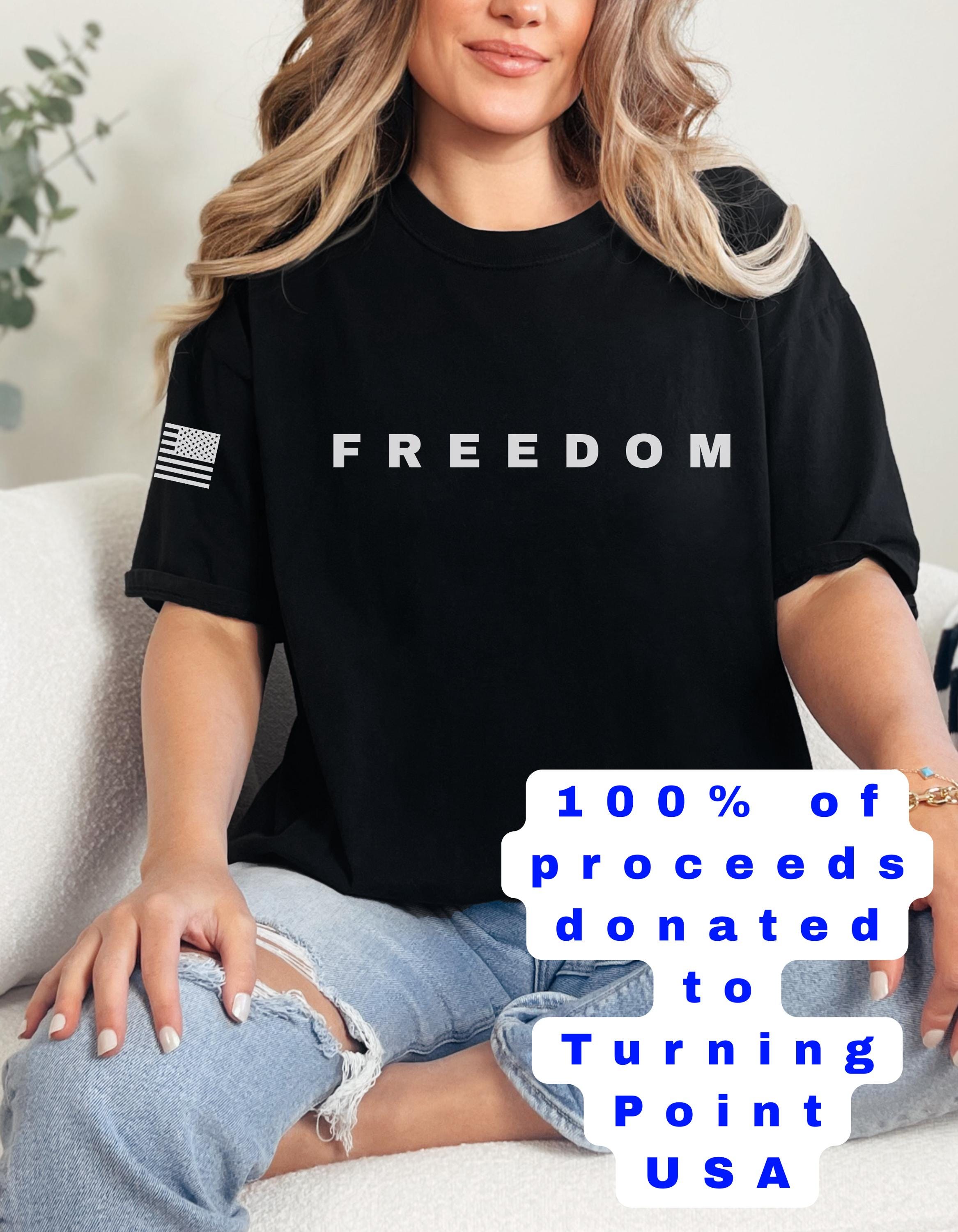Comfort Colors FREEDOM T-shirt | Charlie Kirk Tribute Tee 