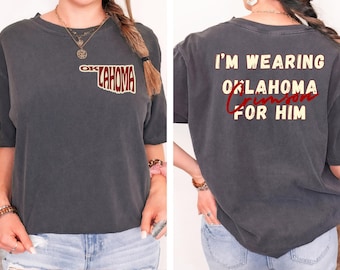Ich trage Oklahoma Red, OU auseinander passende T-Shirt, OU Früher Tshirt für Damen, Oklahoma Universität Tshirt, OU Softball Shirt OU Football Shirt