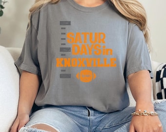 Camisetas de colores cómodos para mujer "Sábados en Knoxville", camisetas de los Voluntarios de Tennessee, camisetas de fútbol de Tennessee, camisetas de béisbol de Tennessee, UT