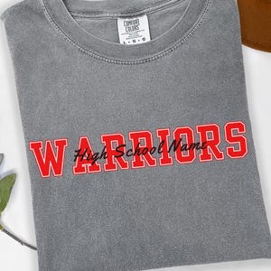 Custom School Spirit Comfort Colors Shirt Personalized Mascot & High School Team Name, Game Day T-Shirt, Football Mom Shirt, Custom Team Tee