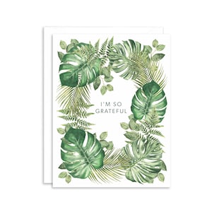 Je suis si reconnaissant aux amoureux des plantes Carte de vœux | Carte de remerciement pour les amoureux des plantes | Carte de vœux Monstera | Carte d’appréciation des amoureux des plantes