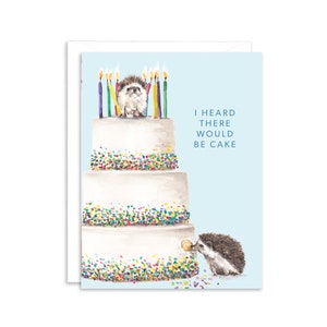 de voeux pour gâteau d'anniversaire de hérisson | Carte d'anniversaire amusante pour enfants | de gâteau d'anniversaire | Carte de voeux de hérisson | Carte Petite bestiole