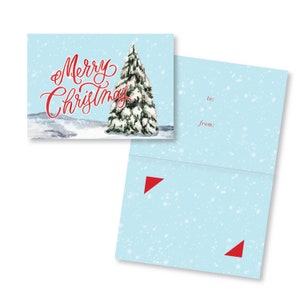 Frohe Weihnachten Baum Geschenk Kartenhalter | Festlicher verschneiter Geschenkkartenhalter | Geschenkkartenhalter für Lehrer, Kita-Anbieter, Nachbarn, Freunde