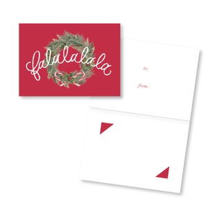 FALALALA Titular de la tarjeta de regalo de corona / Titular de la tarjeta de regalo festivo para amigo, compañero de trabajo, vecino, familia o maestro / Idea de regalo de relleno de medias