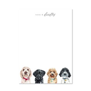 Notatnik Goldendoodle | Akcesoria na biurko | Lista rzeczy do zrobienia | Prezent dla zorganizowanej dziewczyny | Sztuka Golden Doodle | Prezent na parapetówkę | Prezent dla gospodyni