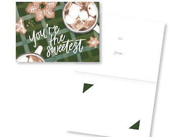 You're the Sweetest Hot Coco Gift Card Holder | Stocking Stuffer Gift Card Holder | Christmas Gift Card Holder