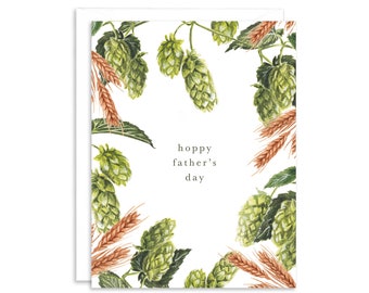 Hoppy Father's Day Hops Greeting Card | Beer brewing Card For Dad | Hop Themed father's day card | Beer gifts