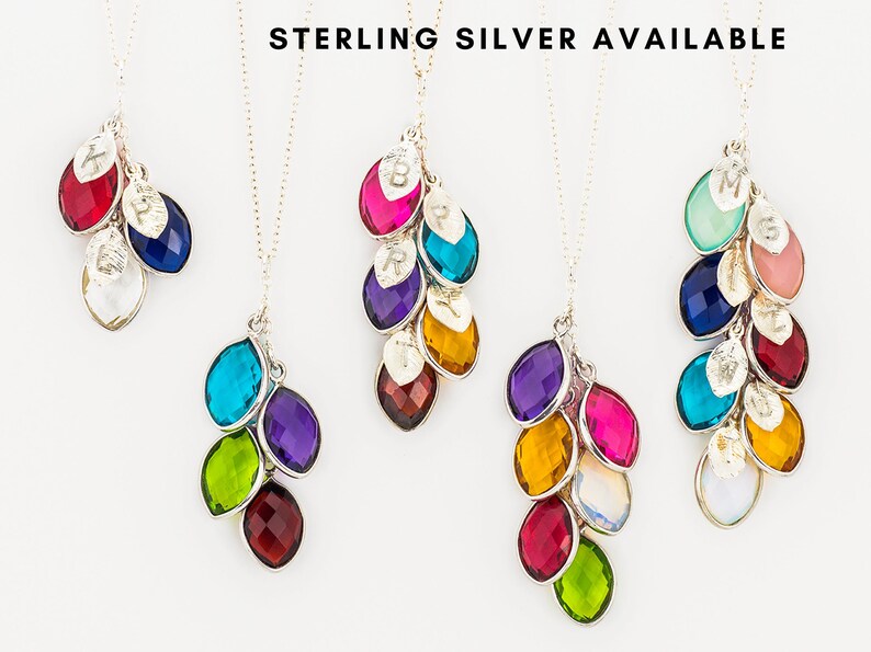 Birthstone Necklace Mothers Day 