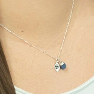 Raw Sapphire Virgo Necklace, Gold-Filled Zodiac Jewelry zdjęcie 4