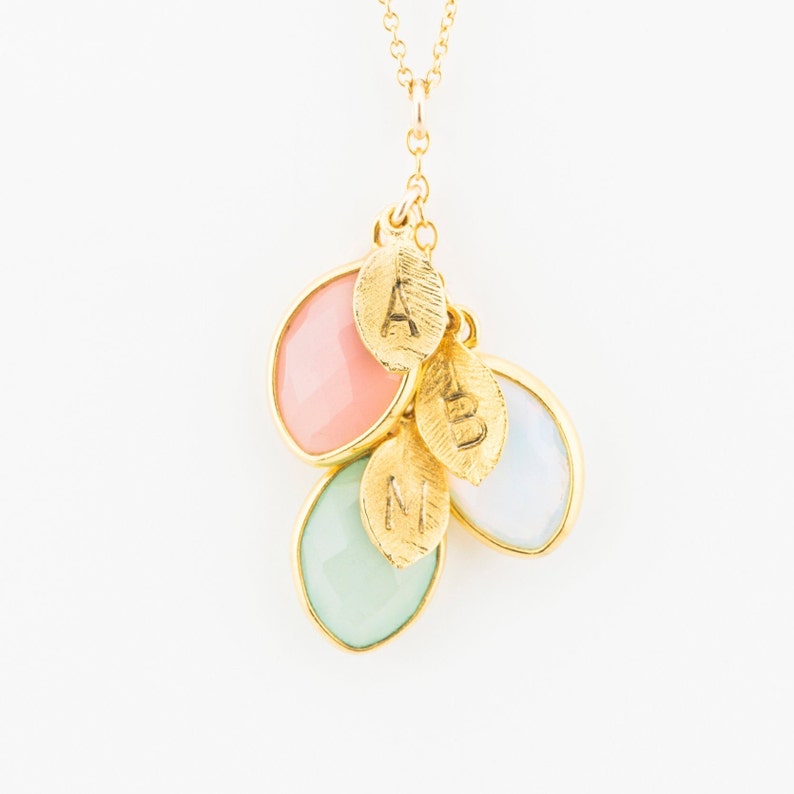 Birthstone Necklace Mothers Day 