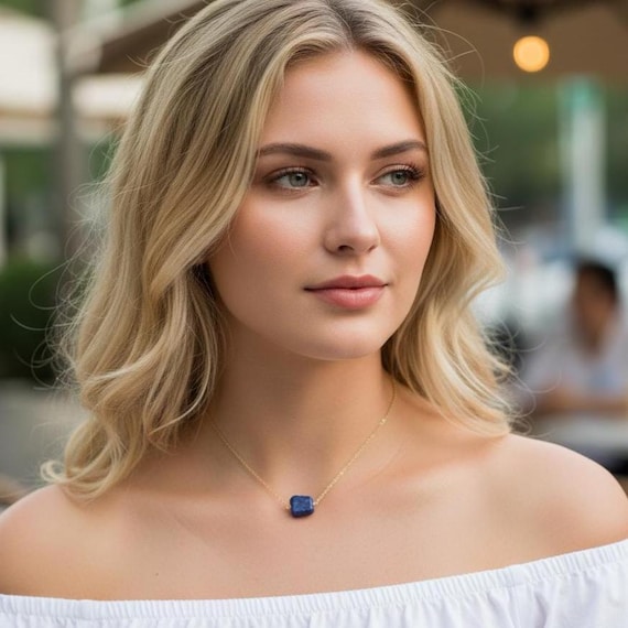 Lapis Lazuli Choker: 14k Gold Filled or Sterling Silver, September Birthstone