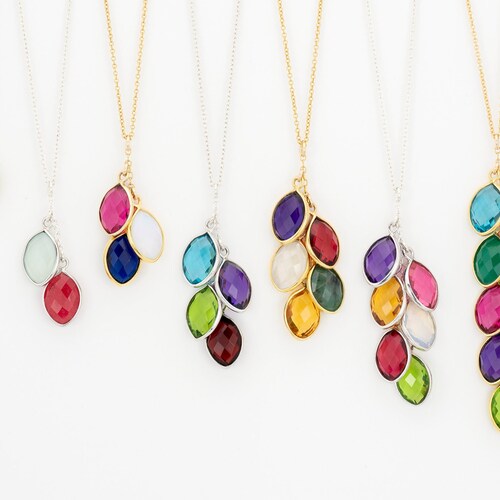 Customized Family Birthstone Necklace 