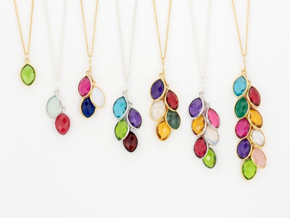 mothers day birthstone necklace