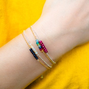 Ruby Bracelet July Birthstone Bracelet Ruby Beaded Bracelet Ruby Ruby ...