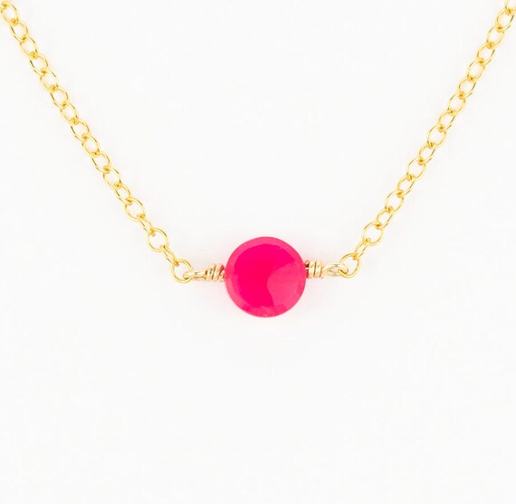 Hot pink shop choker