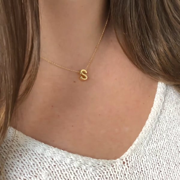 Gold Initial Necklace  Dainty Letter Necklace  14K Gold Filled Name Jewelry Mother's Day Gift for Mom Gift for Girlfriend Necklace for Her