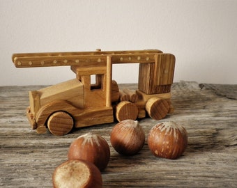 Wooden Toy Backhoe Loader in Handmade