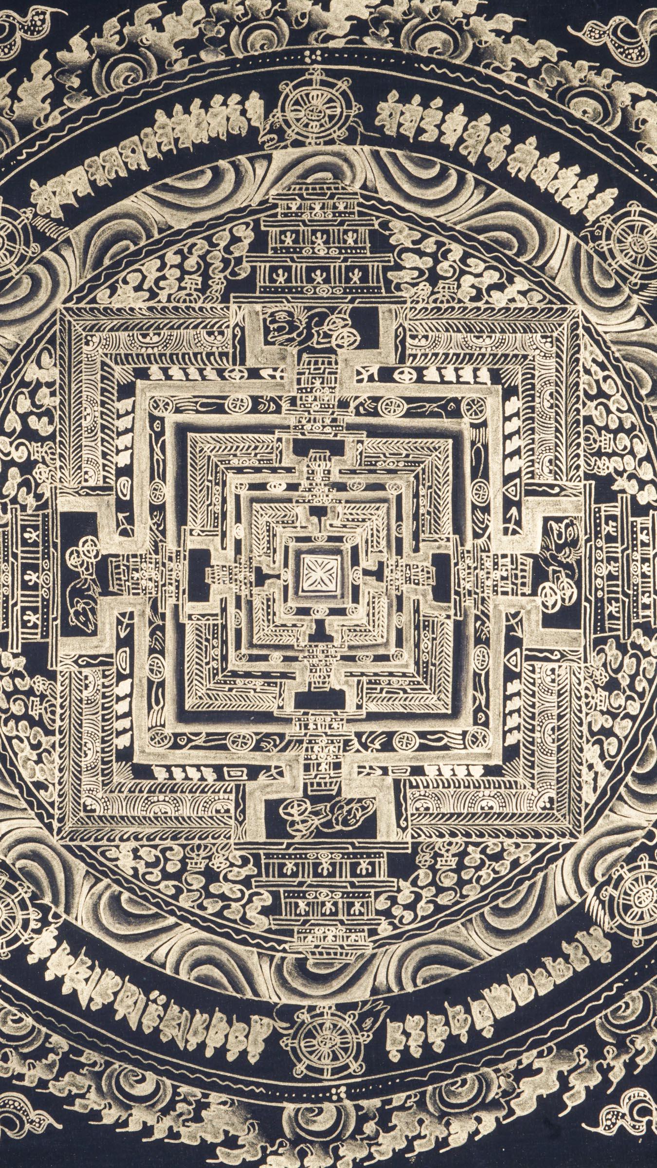 Kalchakra Mandala Tibetan Thangka Painting Spirituality Mandala