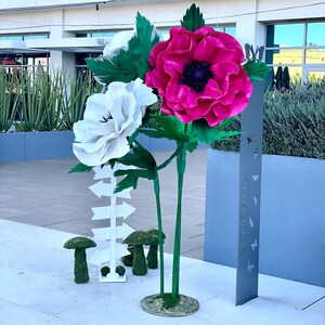 Alice in Wonderland\ event flower decor\ giant flowers\ wedding decorations\ tea party\ window display decor\ baby shower\ birthday party