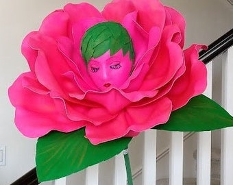 Alice in Wonderland\ event flower decor\ giant flowers\ wedding decorations