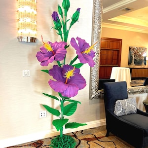 Hibiscus Flowers Cluster / Event Gala Giant flower decor bouquet / Wedding decorations / Free-Standing Foam Flower/ Retail Window Display