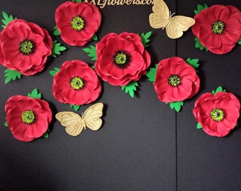 Giant  foam flowers\ giant poppies\ event flower decor\ wedding decorations\ flower backdrop\