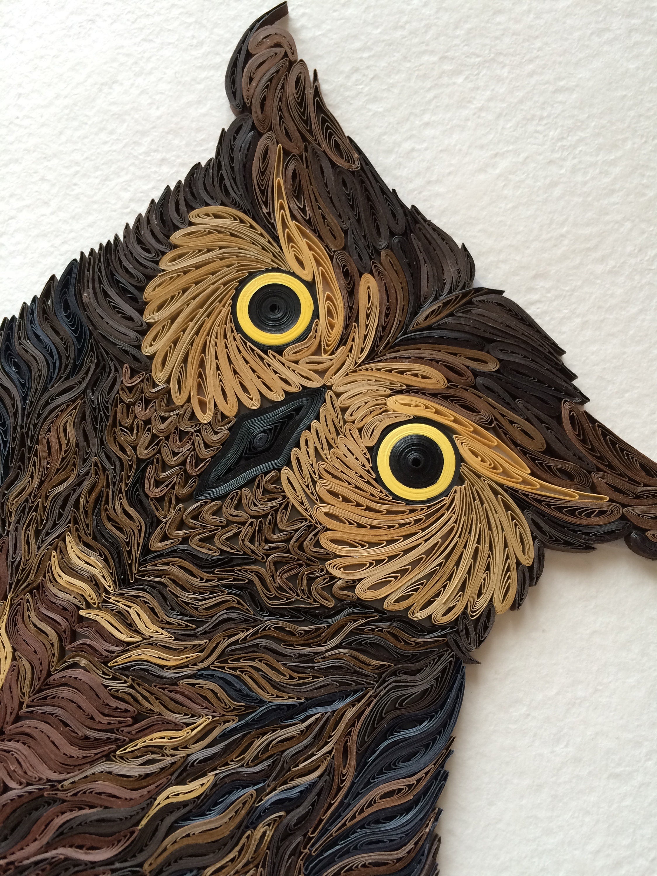 Filigraan papier Decor van de kunst van de vogel van Owl het Etsy