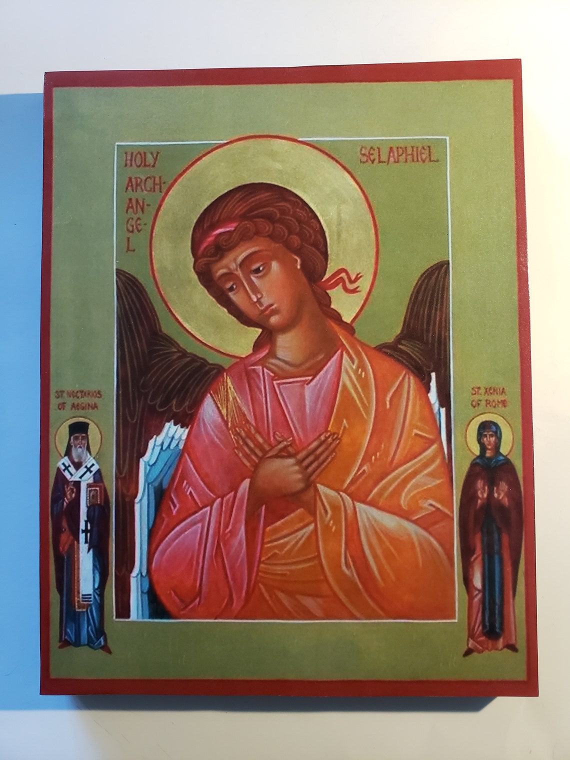 Archangel Selaphiel With St. Nectarios and St. Xenia of Rome Etsy