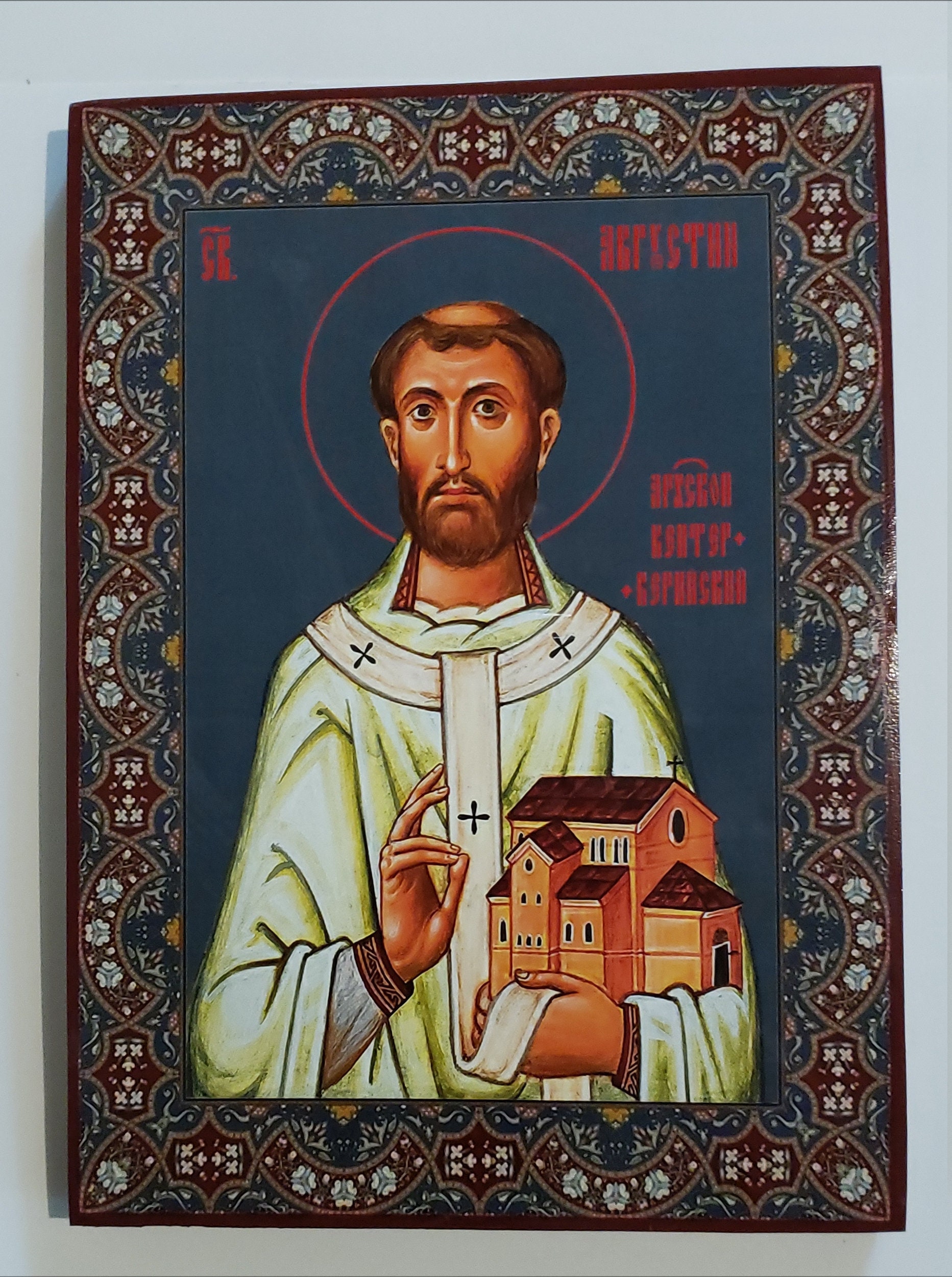 St Augustine Of Canterbury Evangelizer Of England Etsy St Augustine Of Canterbury Evangelizer Of England Etsy