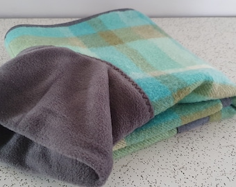reserved for Louise...custom made winter coat for a whippet in vintage wool blanket and fleece