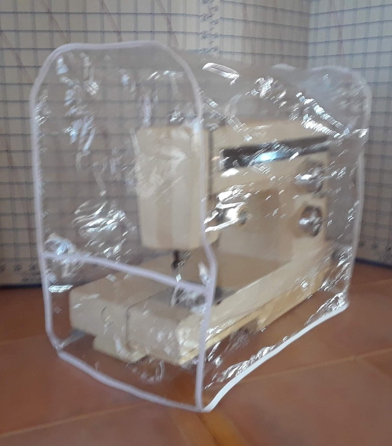 Protective Dust Cover with Pockets for Sewing Machine Clear Plastic