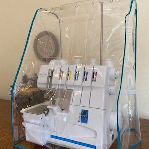 Dust Cover for Babylock Diana Serger Overlock  with Thread Guides Extended Clear Vinyl