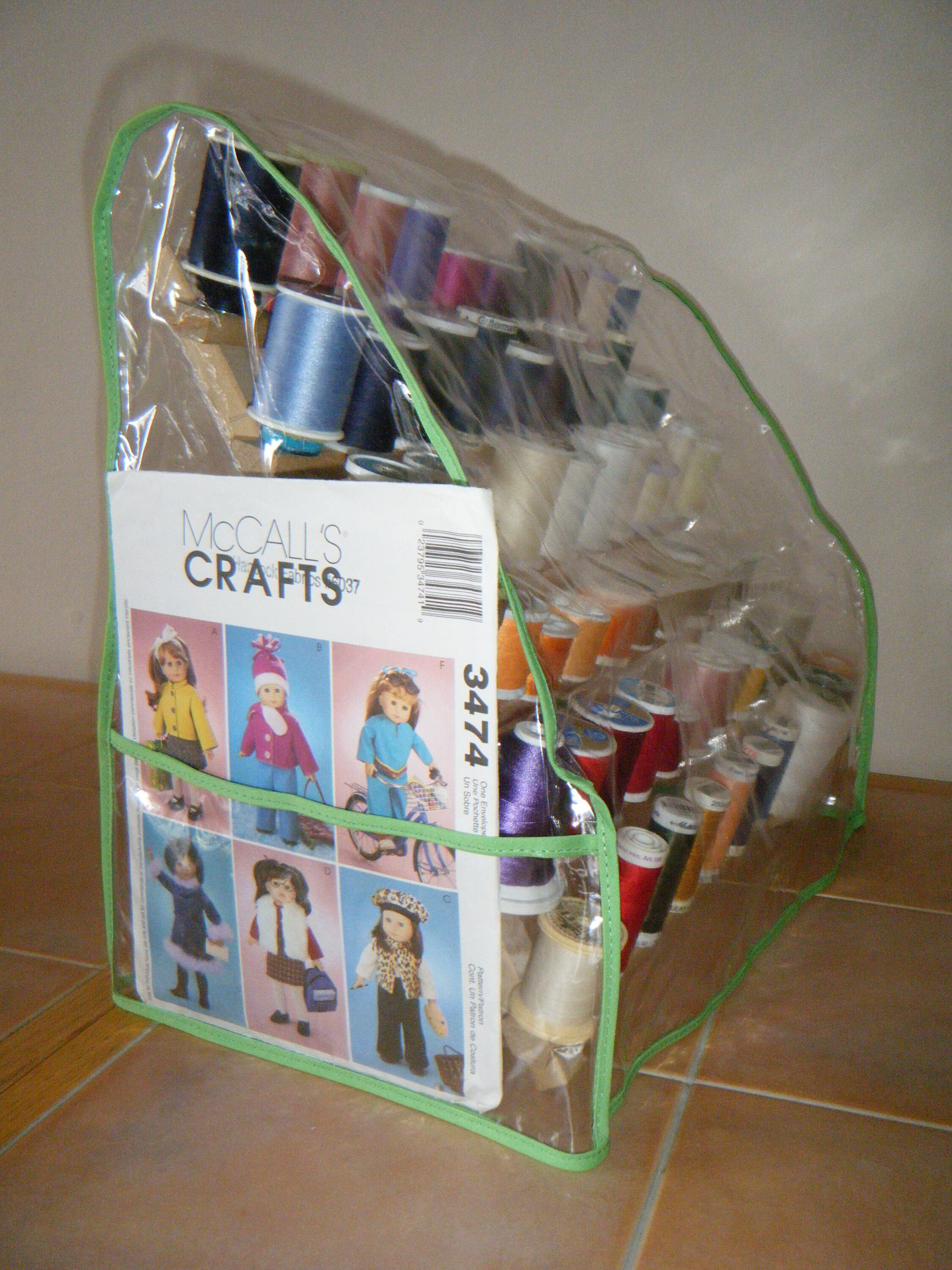 Dust Cover with Pockets for Thread 60 Spool Rack Clear PLastic Etsy