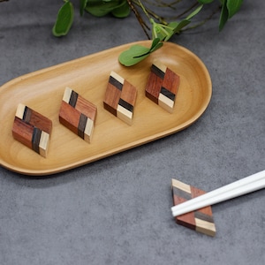 Handmade Wooden Chopstick Rest, Wood Chopstick Holders for Home Decor, Chopstick Rest, Decorative Wooden Chopstick Holder,Luxury Gift