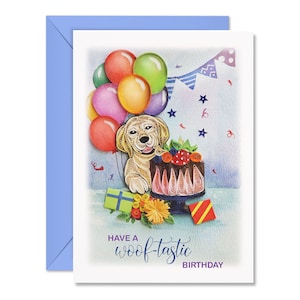 Carte de joyeux anniversaire quilling, carte d'anniversaire Wooftastic, carte chien drôle, carte d'anniversaire, carte d'anniversaire pour amour de chien, carte piquants