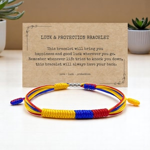 Kolumbien Flagge Armband, Kolumbien Armband, Schutz und Glück Surfer String Armband tibetische Handgelenk wickeln Armband, Boho Style Armband