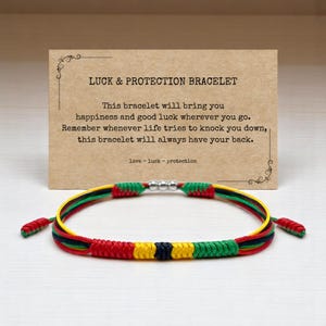 Africa Flag Bracelet, Africa Bracelet, Protection and Lucky Surfer String Bracelet, Tibetan Wrist Wrap Bracelet, Boho Style Bracelet