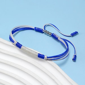 Israel Flag Bracelet, Israel Bracelet, Protection and Lucky Surfer String Bracelet, Tibetan Wrist Wrap Bracelet, Boho Style Bracelet