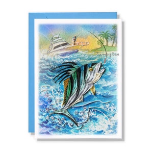 Bonne fête des pères carte de pêche pour papa, carte de papa pour toutes les occasions, carte de papa pêcheur, carte artistique pour mari, papa, grand-père grand-père
