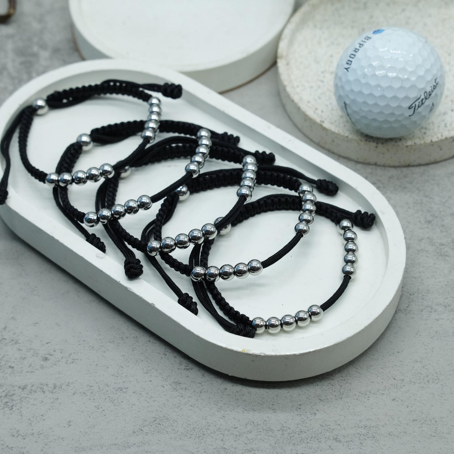 Black Stainless Steel Golf Counter Bracelet, Counting Bracelet 10 ...