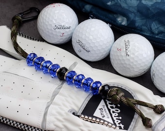 Golf Beads Count Stroke Score Counter, Durable 550 lbs Paracord String with 10 Beads, Easy Scorekeeping, Hand-Braided Habits Tracker