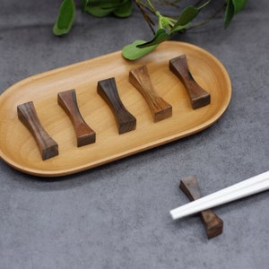 Handmade Wooden Chopstick Rest, Luxury Wood Chopstick Holders, Chopstick Rest for Home Decor, Decorative Wooden Chopstick Holder,Luxury Gift