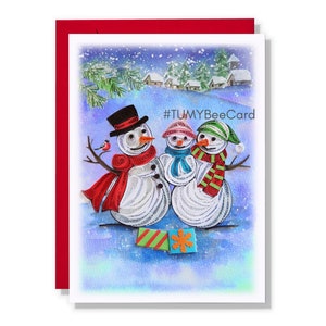 Quilling Noël bonhomme de neige drôle Noël Quilling carte, carte de Noël bonhomme de neige, carte pour l'amour ami maman à Noël, nouvel an, merci d'avoir